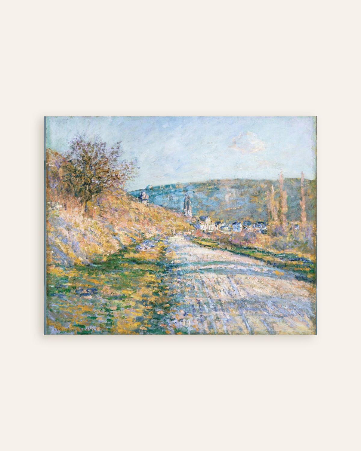 Poster De weg naar Vétheuil (1879) van Claude Monet, miniatuur