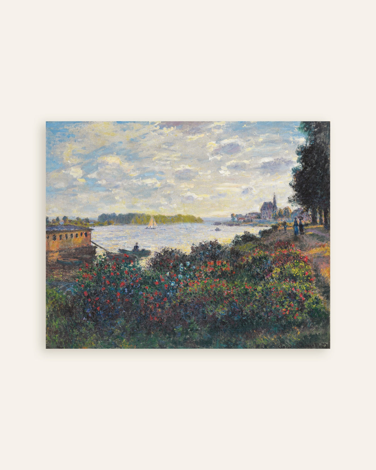 Poster De Seine bij Argenteuil (1877) van Claude Monet, miniatuur