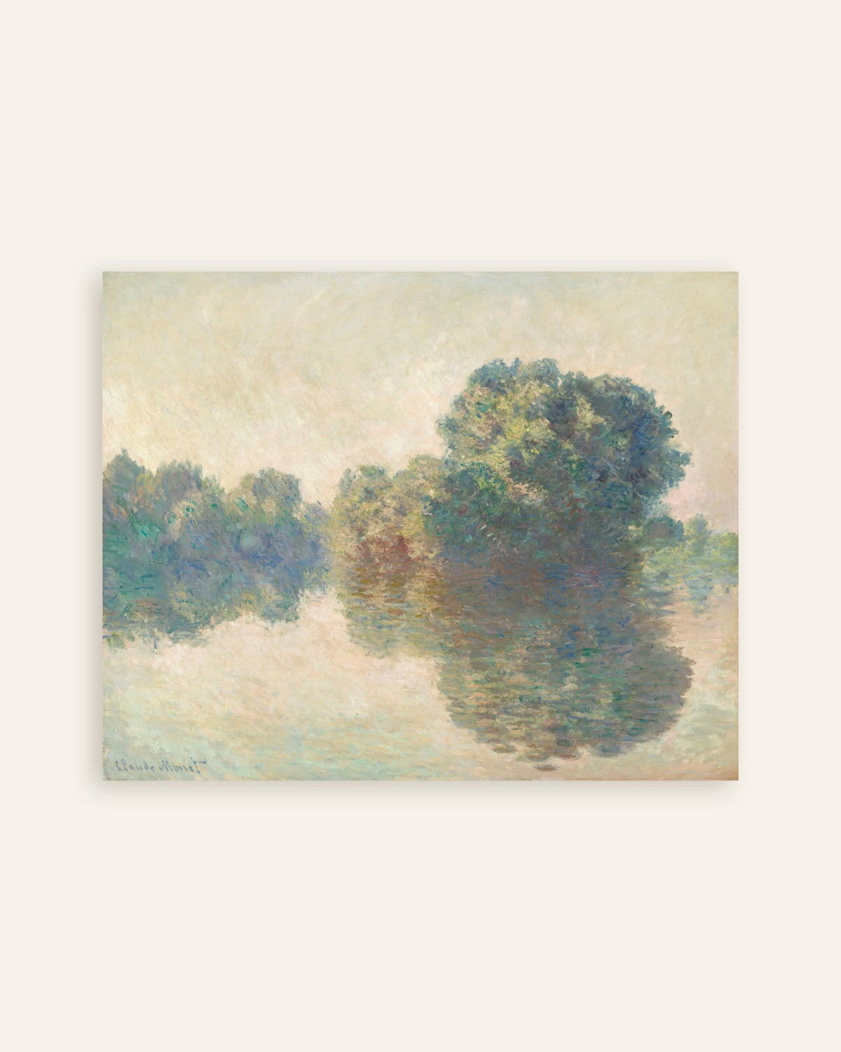 Poster De Seine bij Giverny (1897) van Claude Monet, miniatuur