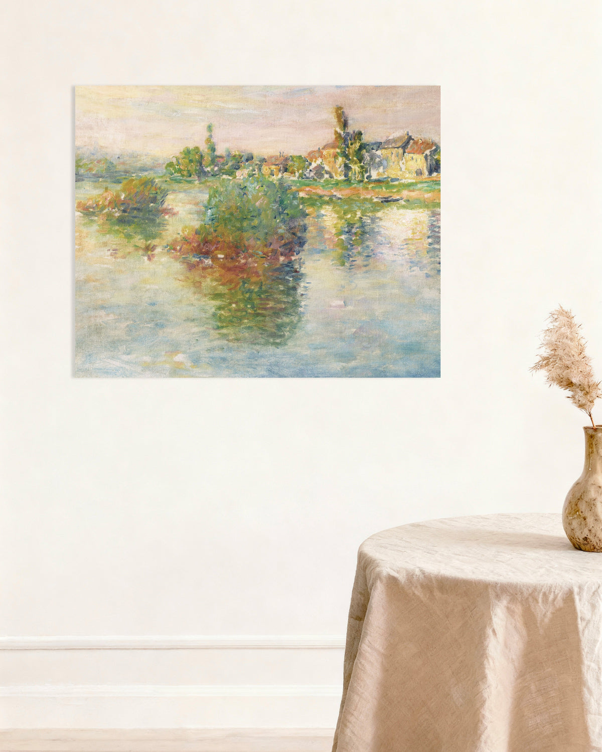 Poster De Seine bij Lavacourt (1879) van Claude Monet