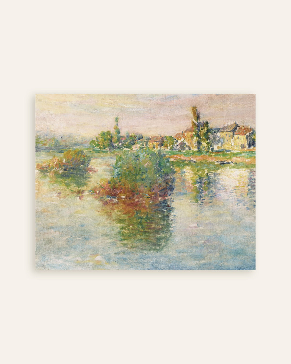 Poster De Seine bij Lavacourt (1879) van Claude Monet, miniatuur