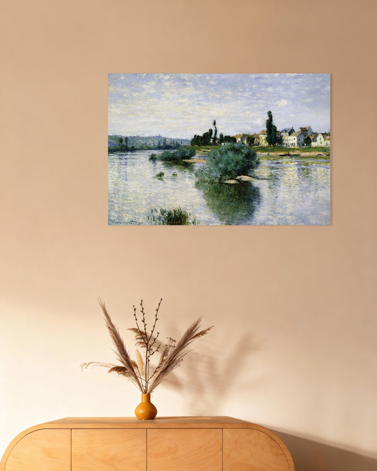 Poster De Seine bij Lavacourt (1880) van Claude Monet