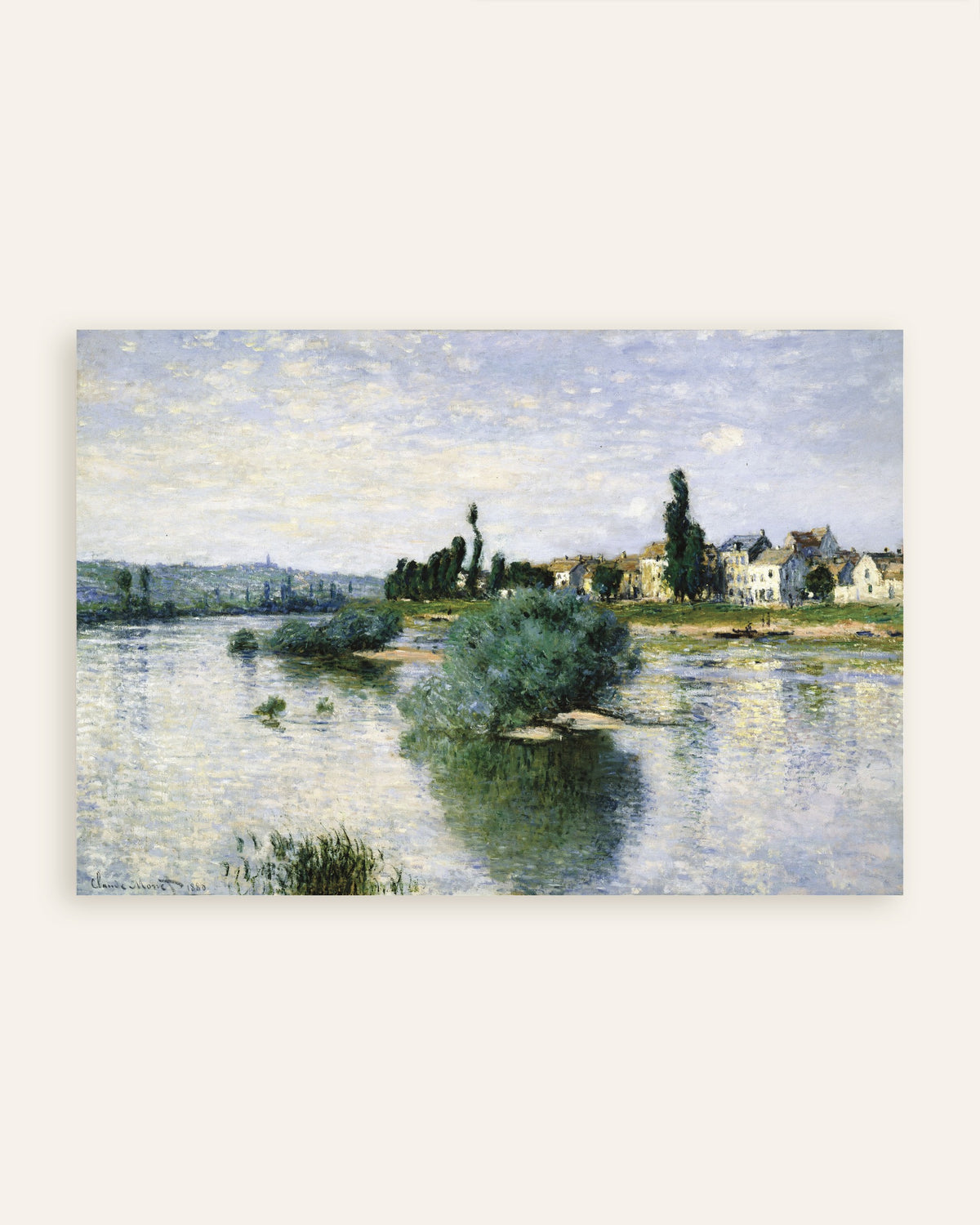 Poster De Seine bij Lavacourt (1880) van Claude Monet, miniatuur
