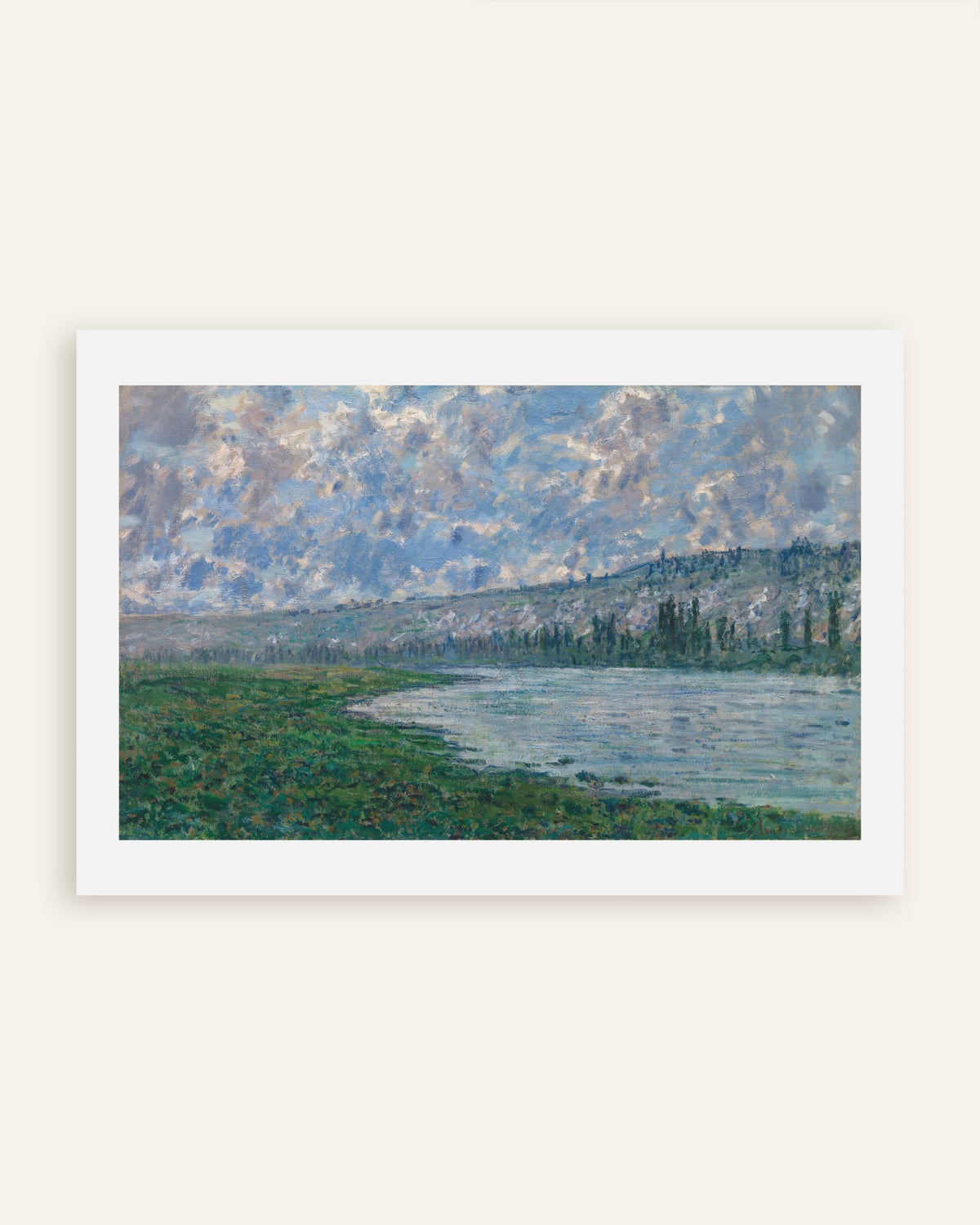 Poster De Seine bij Vétheuil (1880) van Claude Monet, miniatuur