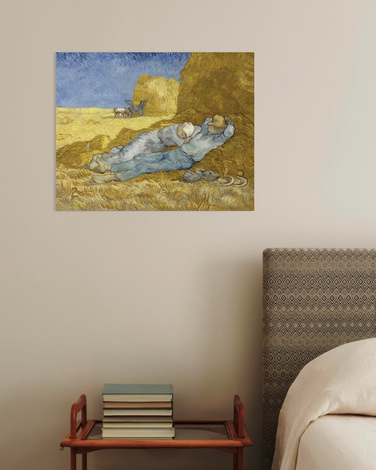 Poster van De siësta, naar Millet (1890) van Vincent van Gogh