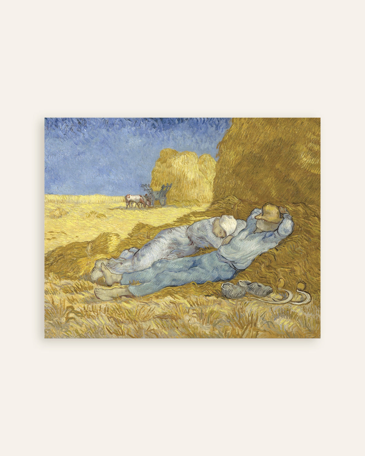 Poster van De siësta, naar Millet (1890) van Vincent van Gogh, miniatuur