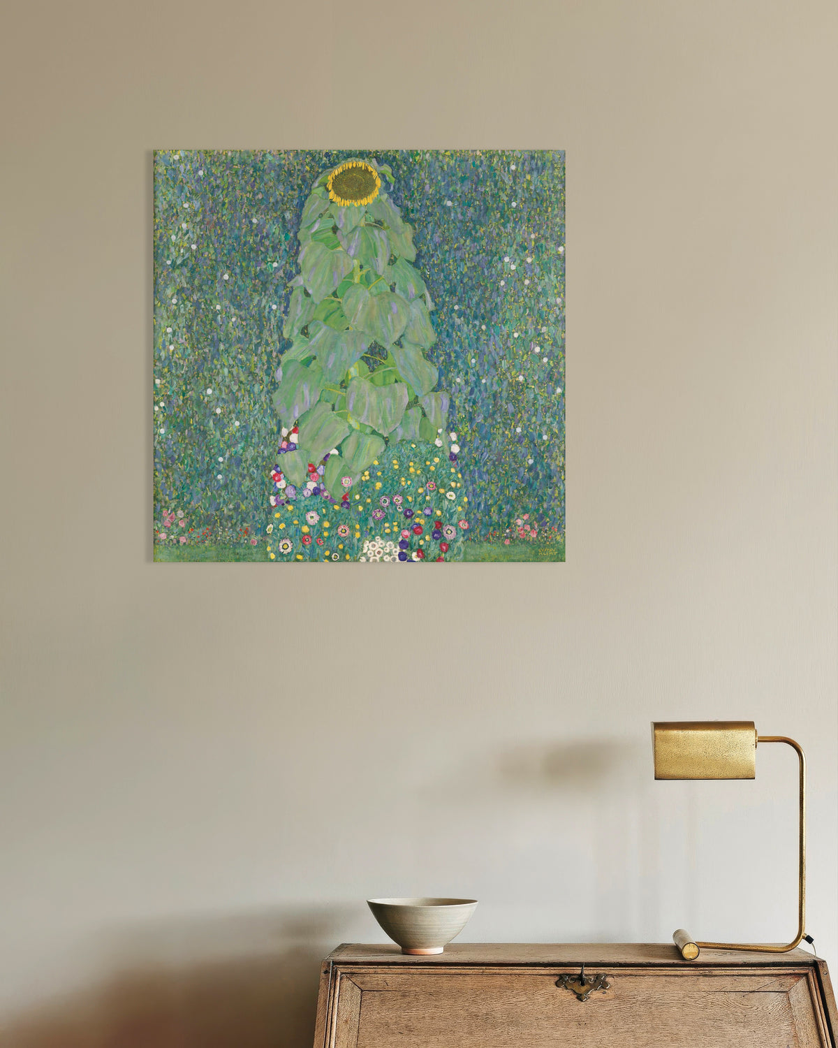 Poster De zonnebloem (1907–1908) van Gustav Klimt