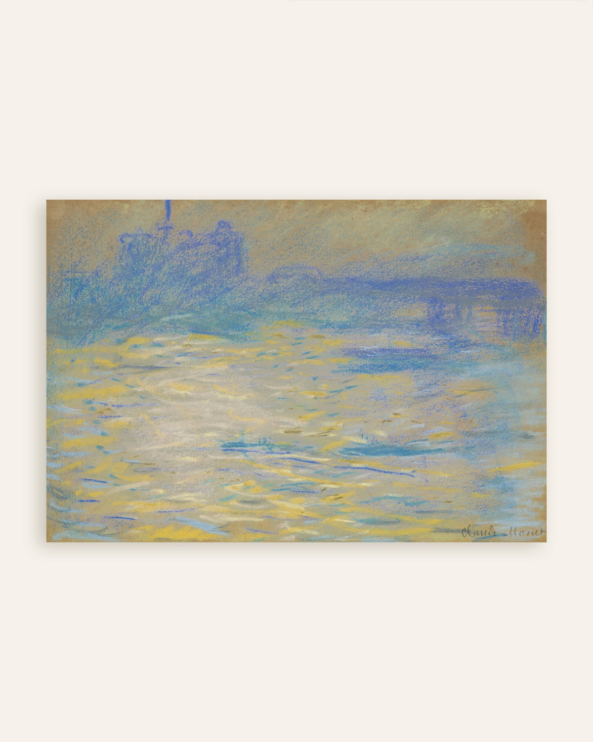 Poster De Theems (1901) van Claude Monet, miniatuur