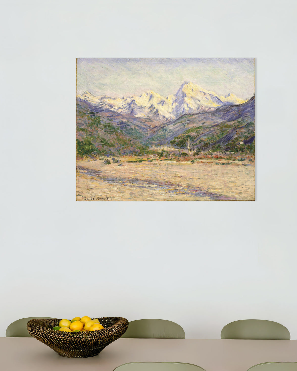 Poster Het dal van de Nervia (1884) van Claude Monet