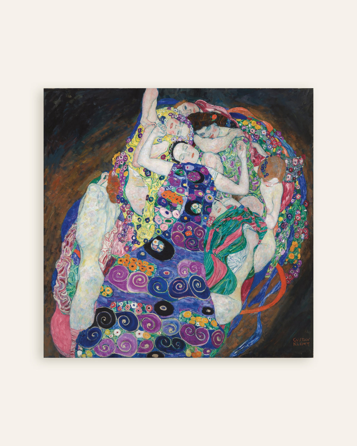Poster De maagd (1913) van Gustav Klimt, miniatuur