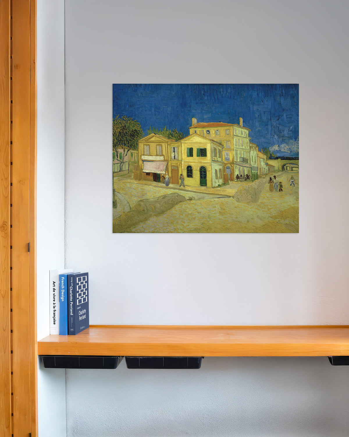 Poster van Het gele huis, De straat (1888) van Vincent van Gogh