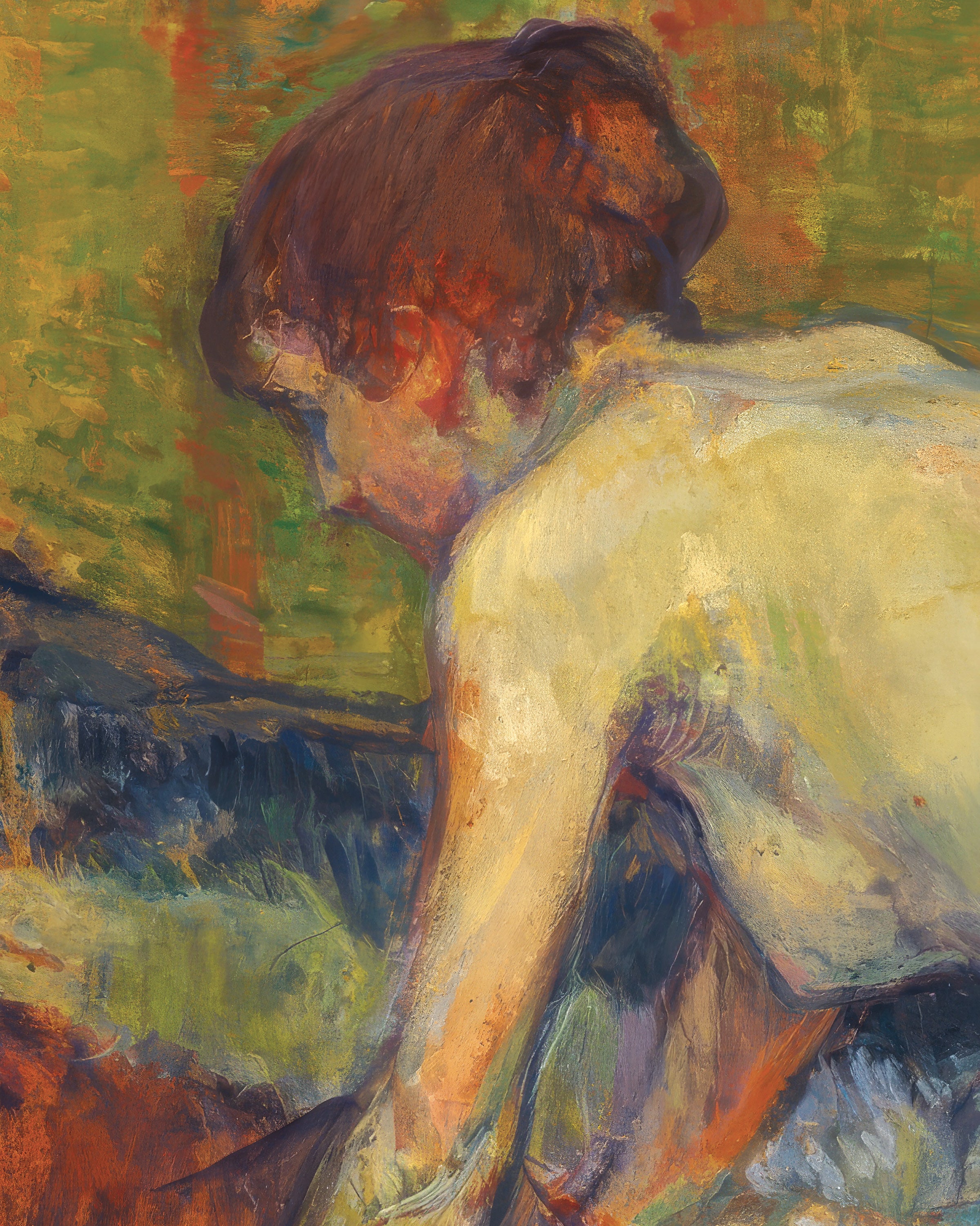 Roodharige Naakte Hurkend door Henri de Toulouse-Lautrec Poster