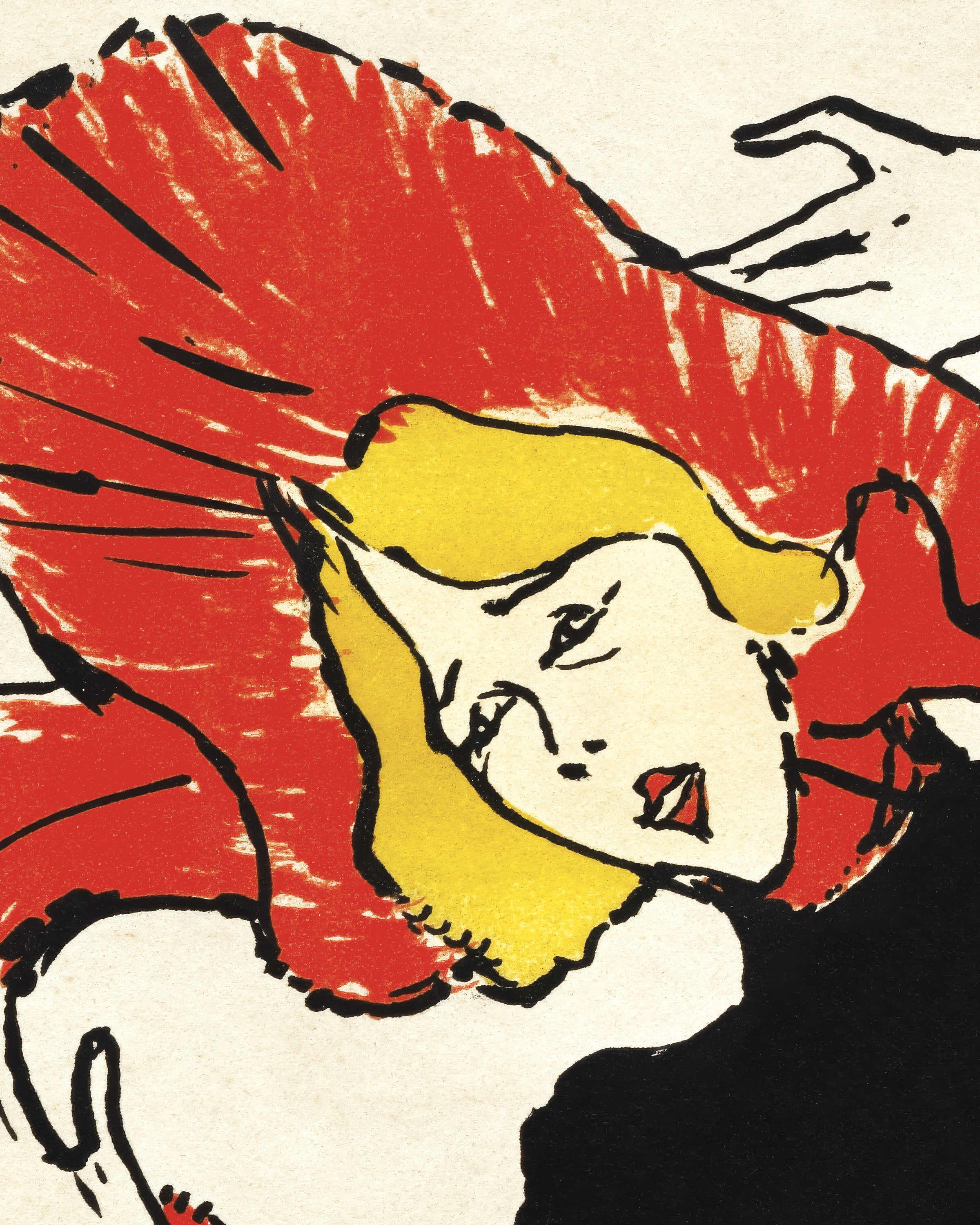 Jane Avril (1899) door Henri de Toulouse-Lautrec Poster