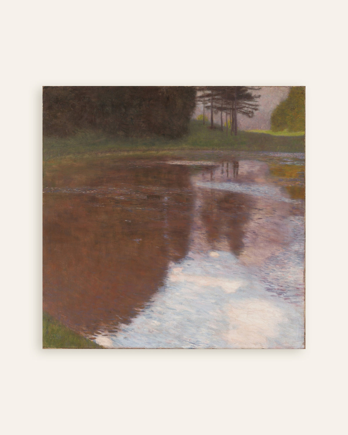 Poster Stille vijver (1899) van Gustav Klimt, miniatuur