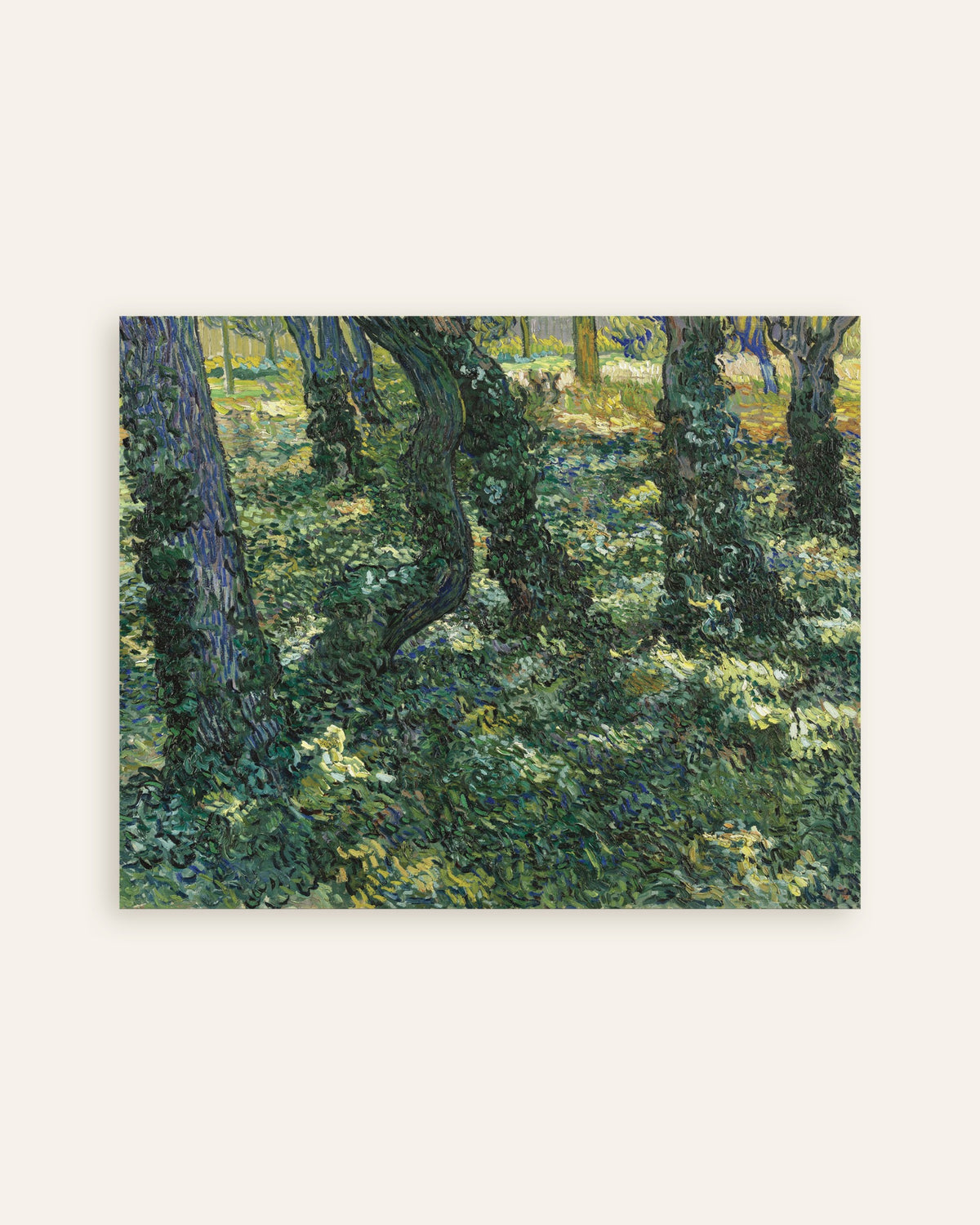 Poster van Ondergroei (1887) van Vincent van Gogh, miniatuur