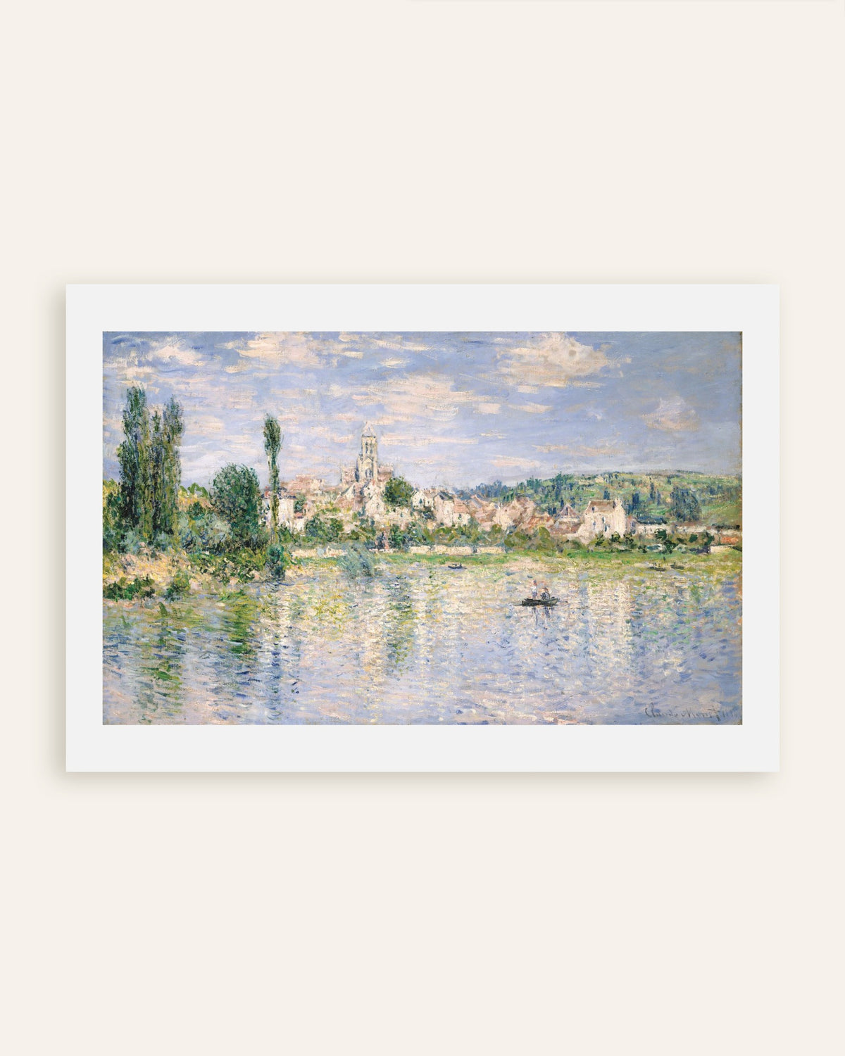 Poster Vétheuil in de zomer (1880) van Claude Monet, miniatuur