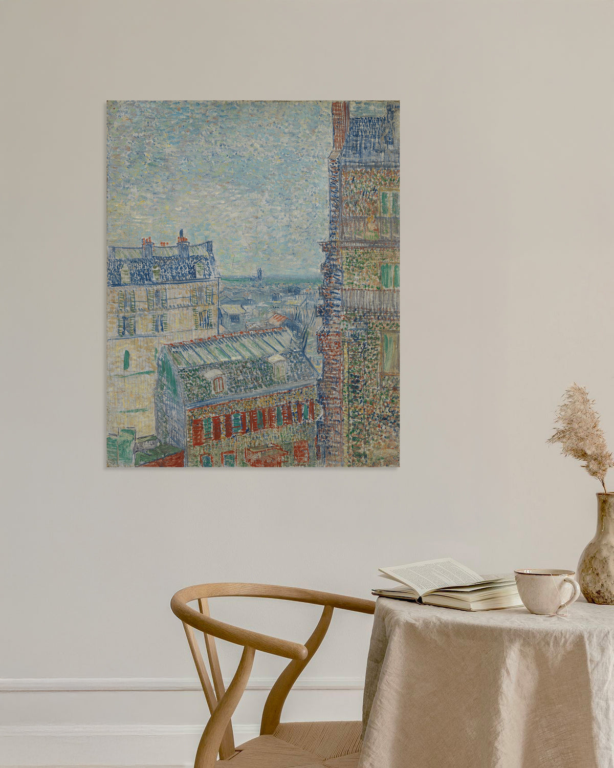 Poster van Uitzicht vanuit het appartement van Theo (1887) van Vincent van Gogh