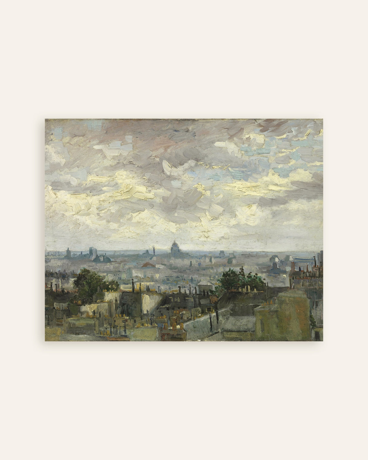Poster van Uitzicht op Parijs (1886) van Vincent van Gogh, miniatuur