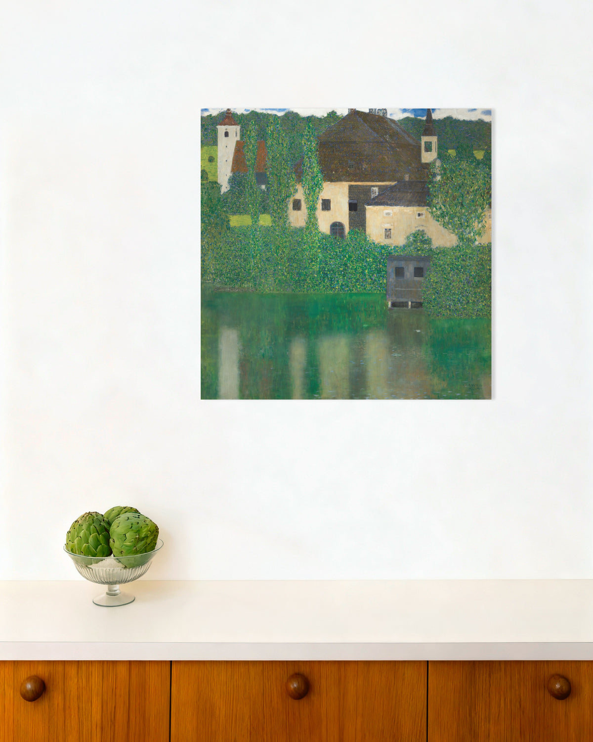 Poster van Waterslot (1908–1909) van Gustav Klimt