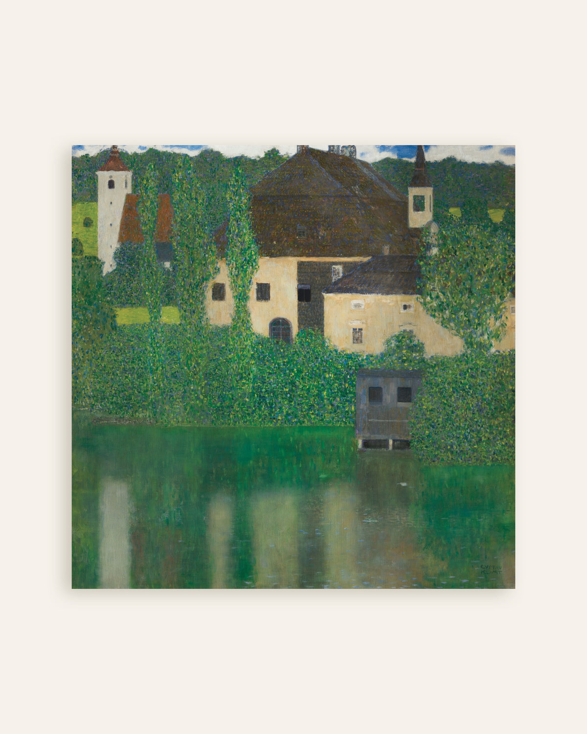 Poster van Waterslot (1908–1909) van Gustav Klimt, miniatuur
