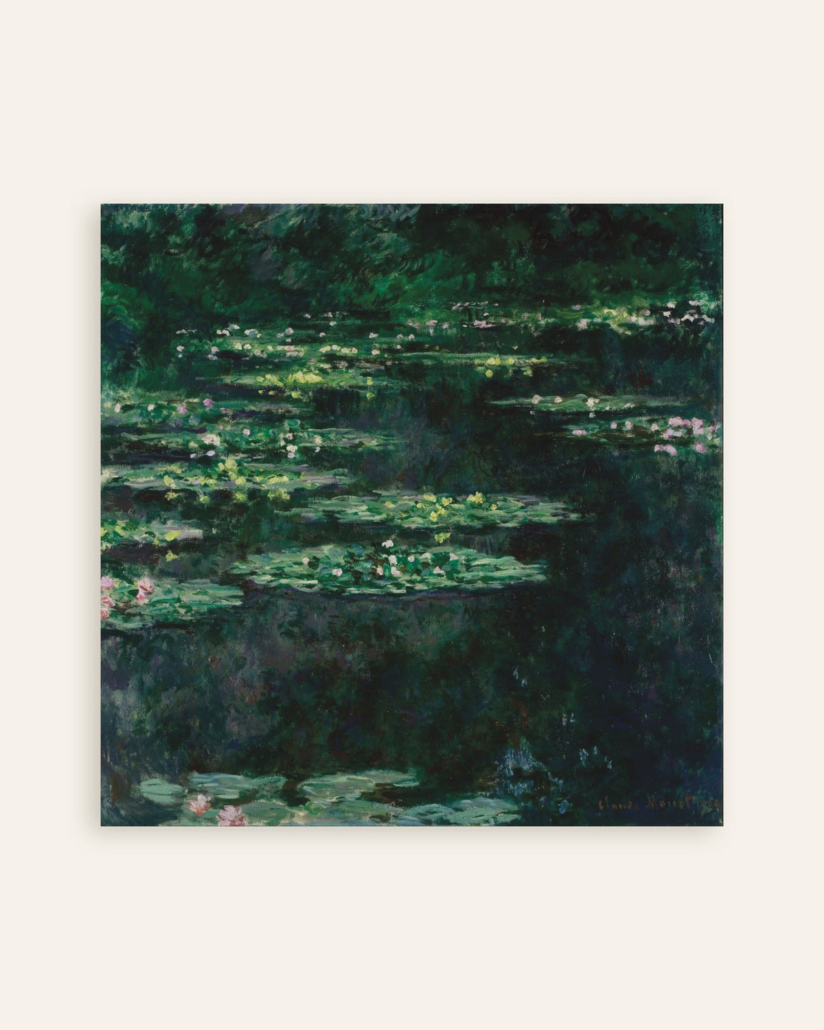 Poster Waterlelies (1904) van Claude Monet, miniatuur