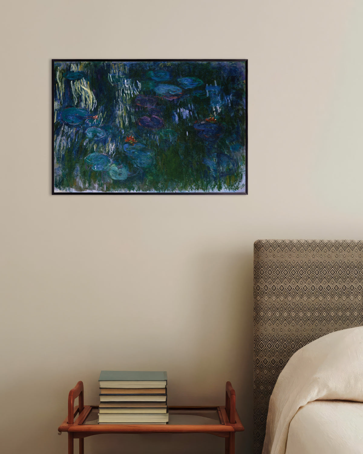Poster Waterlelies (1916–1919) van Claude Monet met metalen lijst