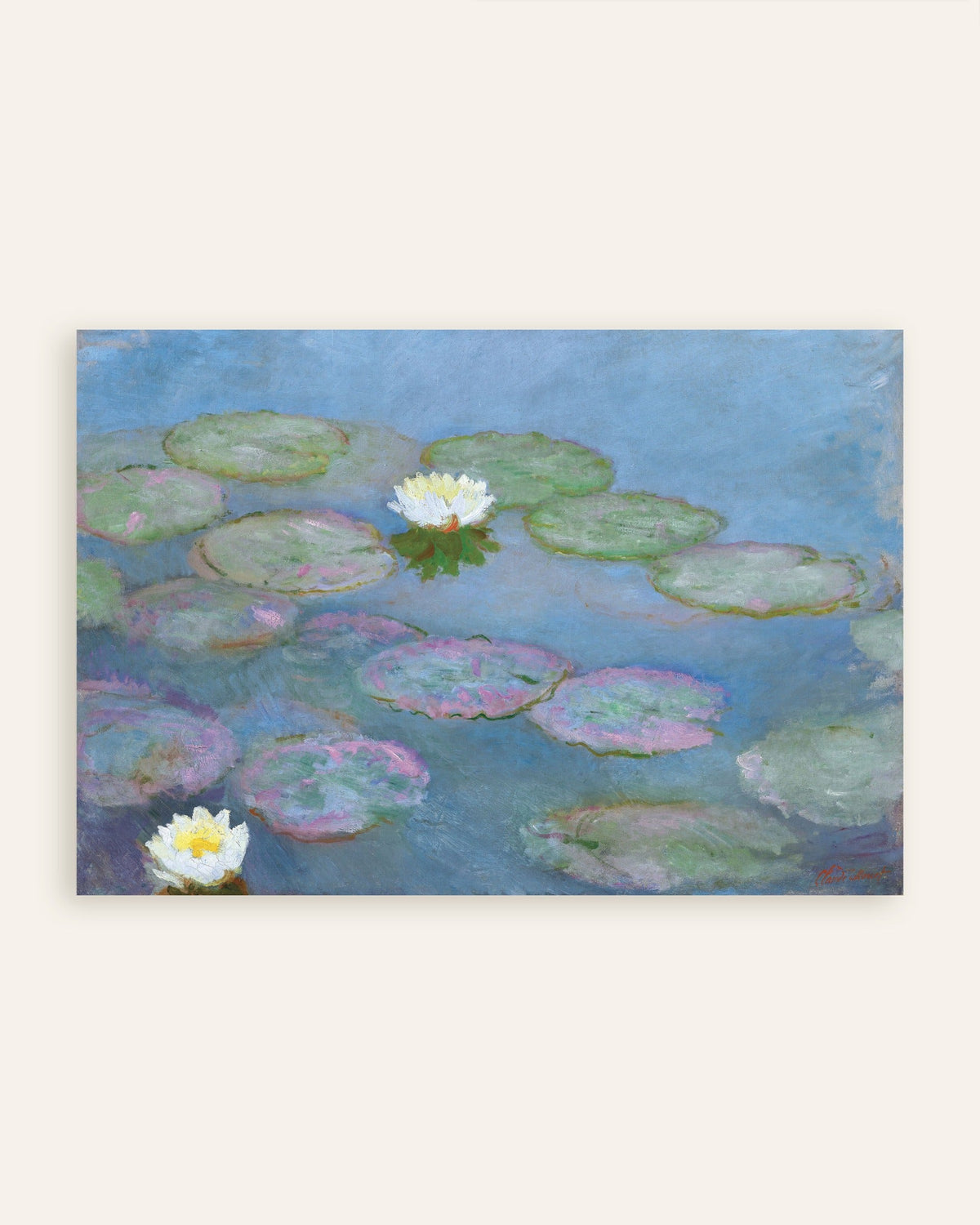 Poster Waterlelies (ca. 1897–1899) van Claude Monet, miniatuur