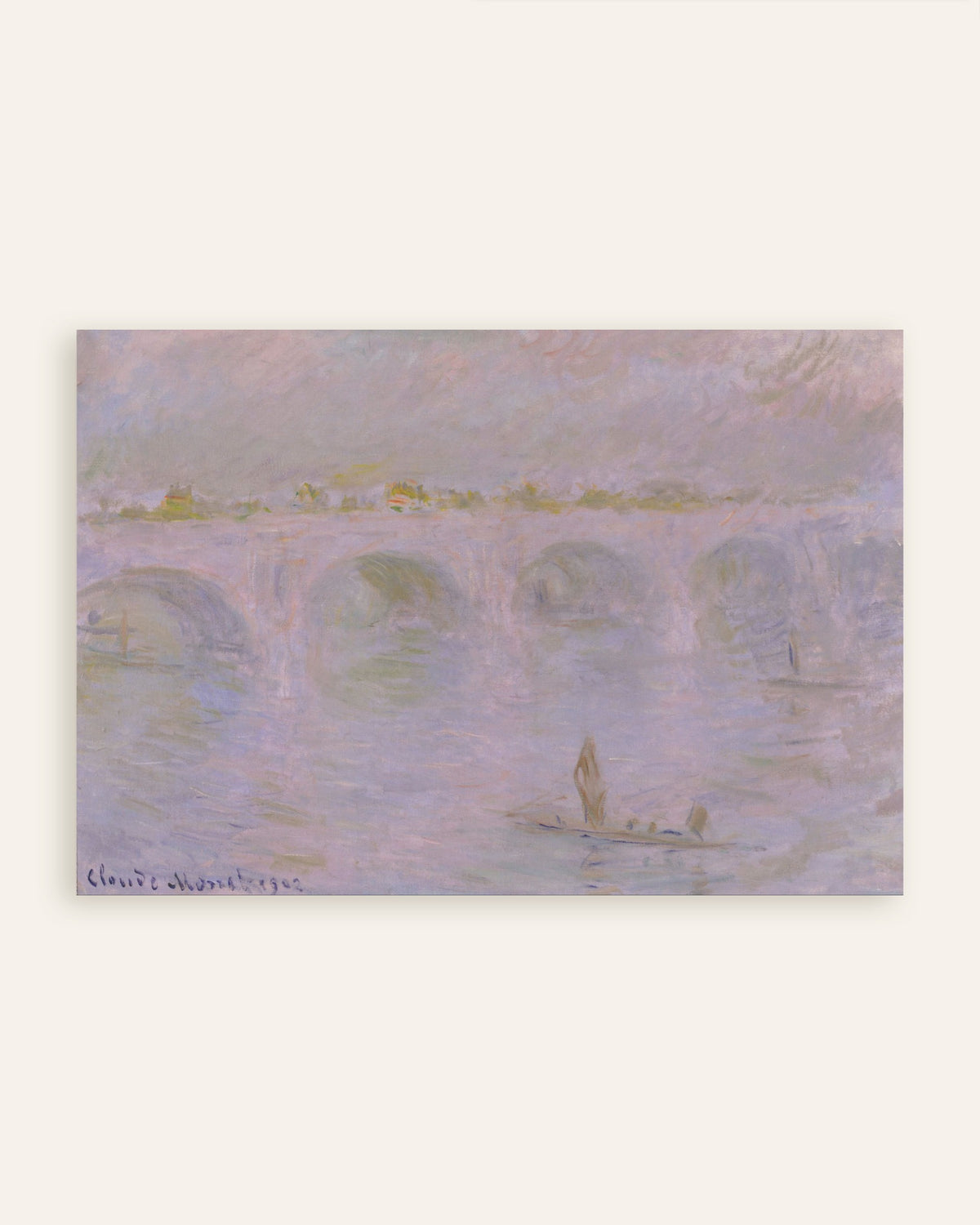 Poster Waterloo Bridge, Londen (1902) van Claude Monet, miniatuur