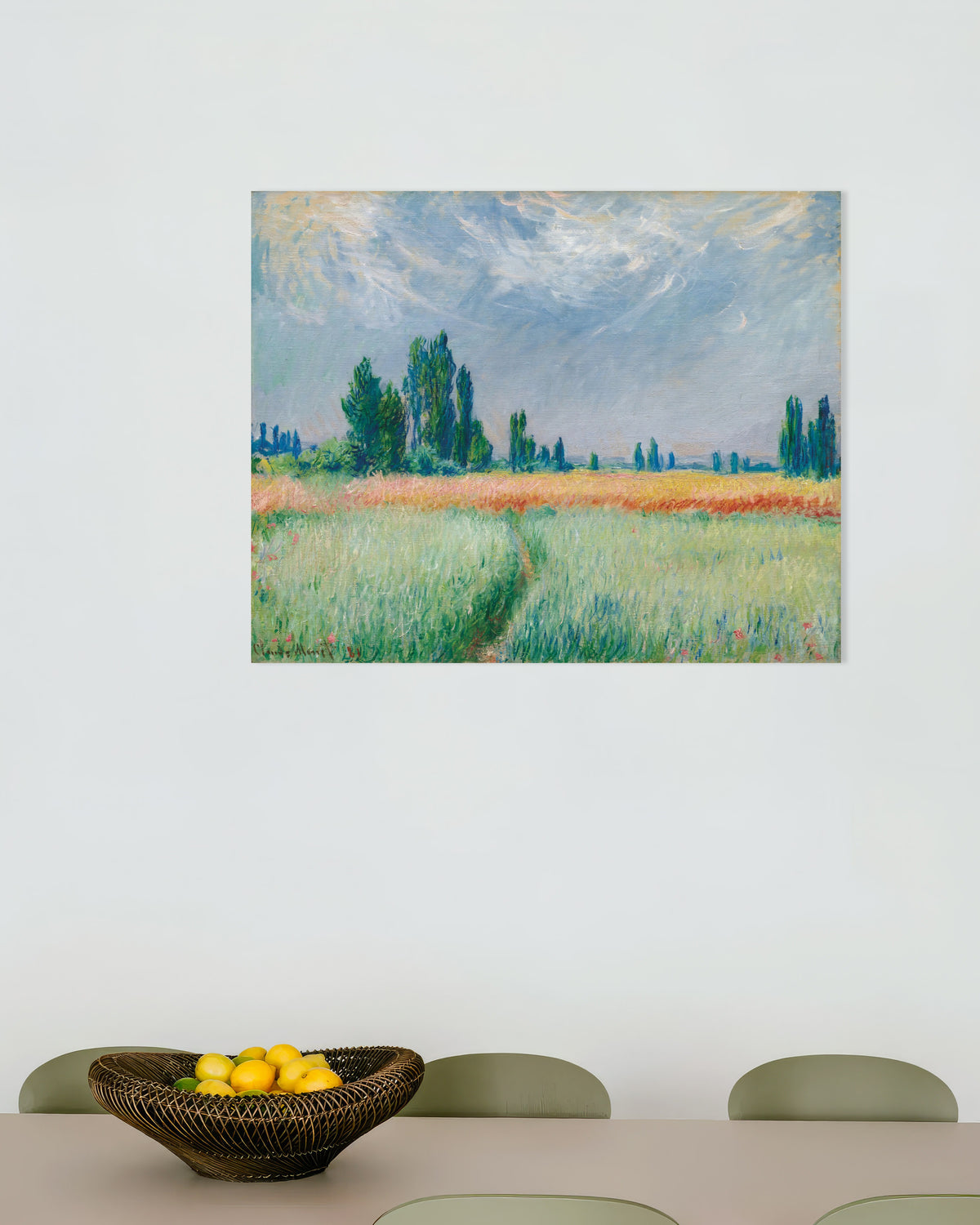 Poster Korenveld (1881) van Claude Monet