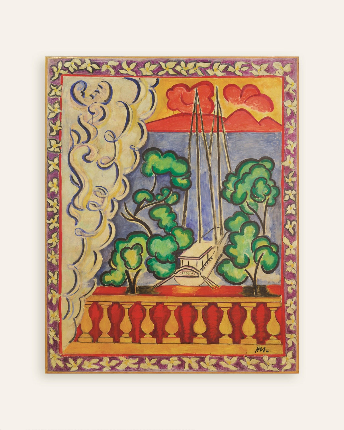 Raam in Tahiti (1935) van Henri Matisse, miniatuur
