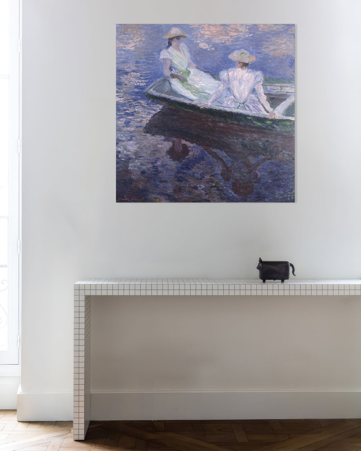Poster Meisjes in een boot (1887) van Claude Monet